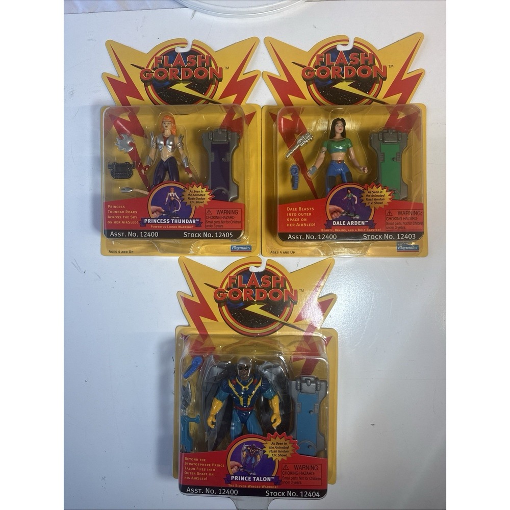 Set of 3 FLASH GORDON Action Figures MOC Playmates 1996 (9H)